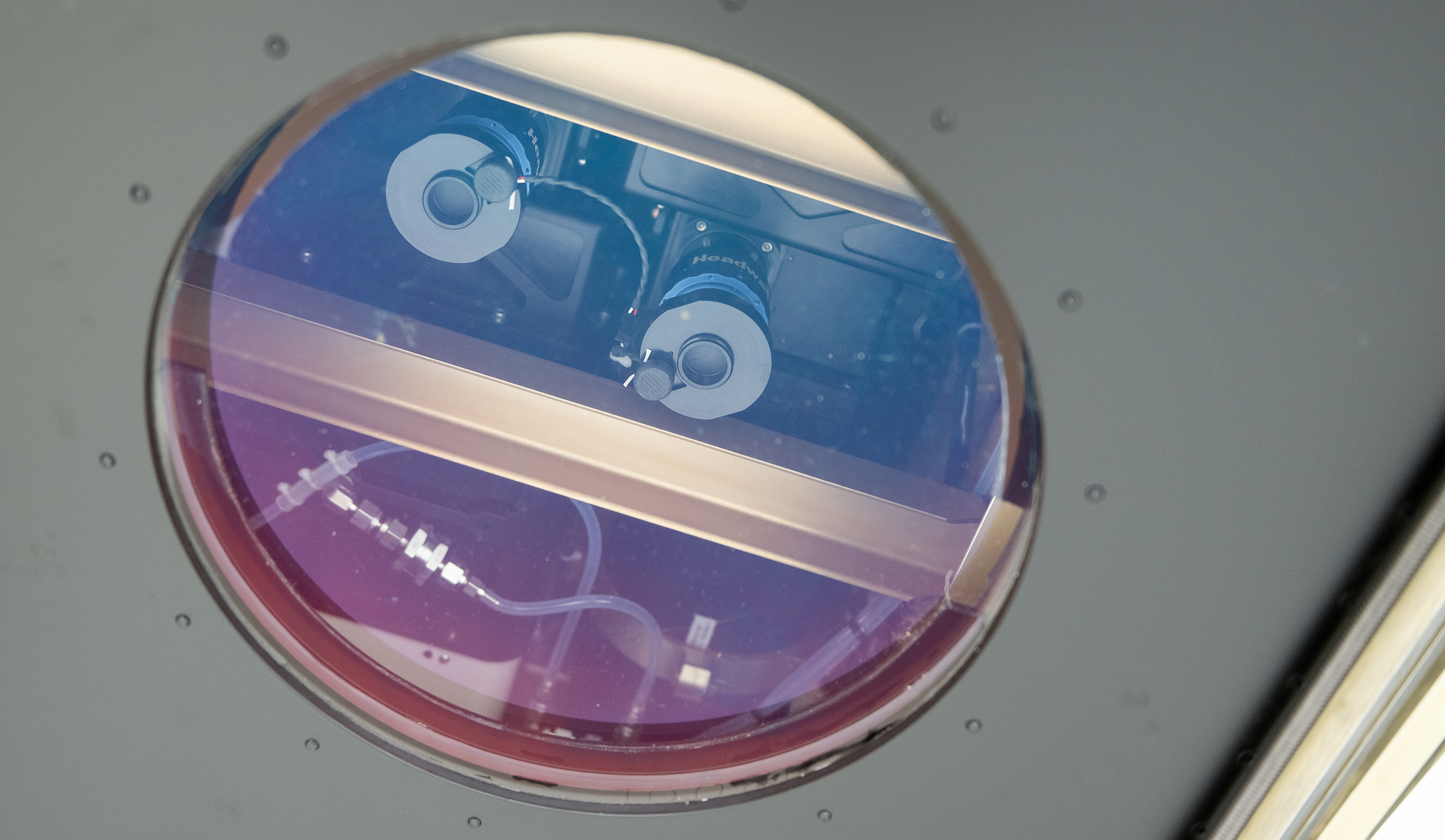 Close-up of scientific equipment.